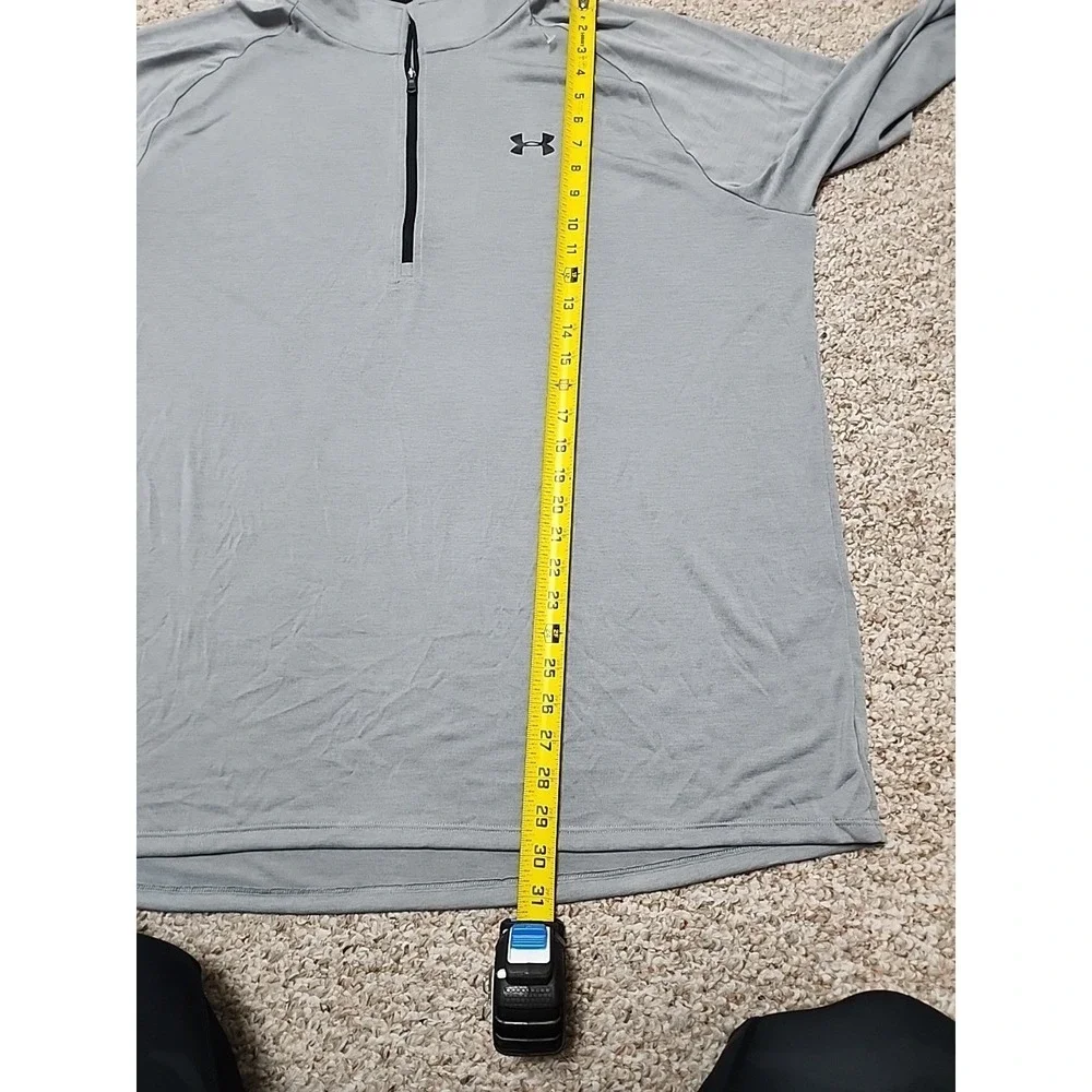 Under Armour Mens HeatGear‎ 2.0 1/2 Zip Pullover Grey 1328495-035 3XL NWT